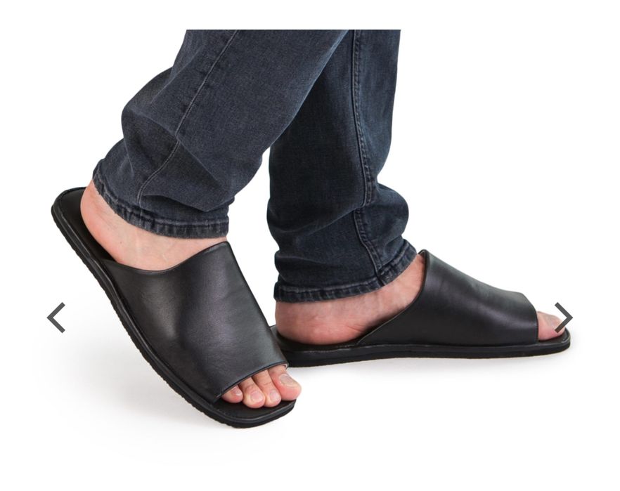 Домашні чоловічі тапки  шкіряні