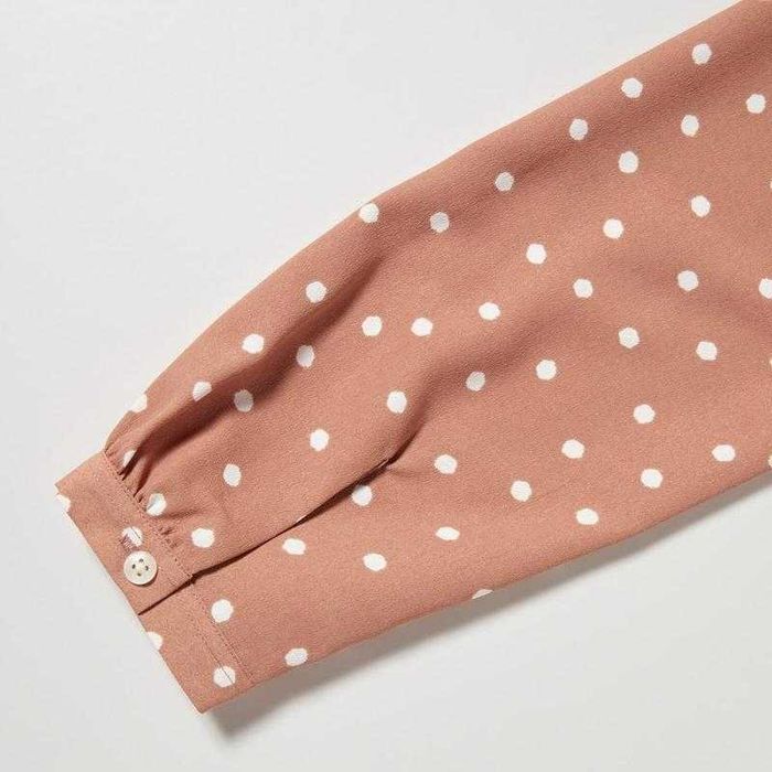 Платье на запах Uniqlo в горох