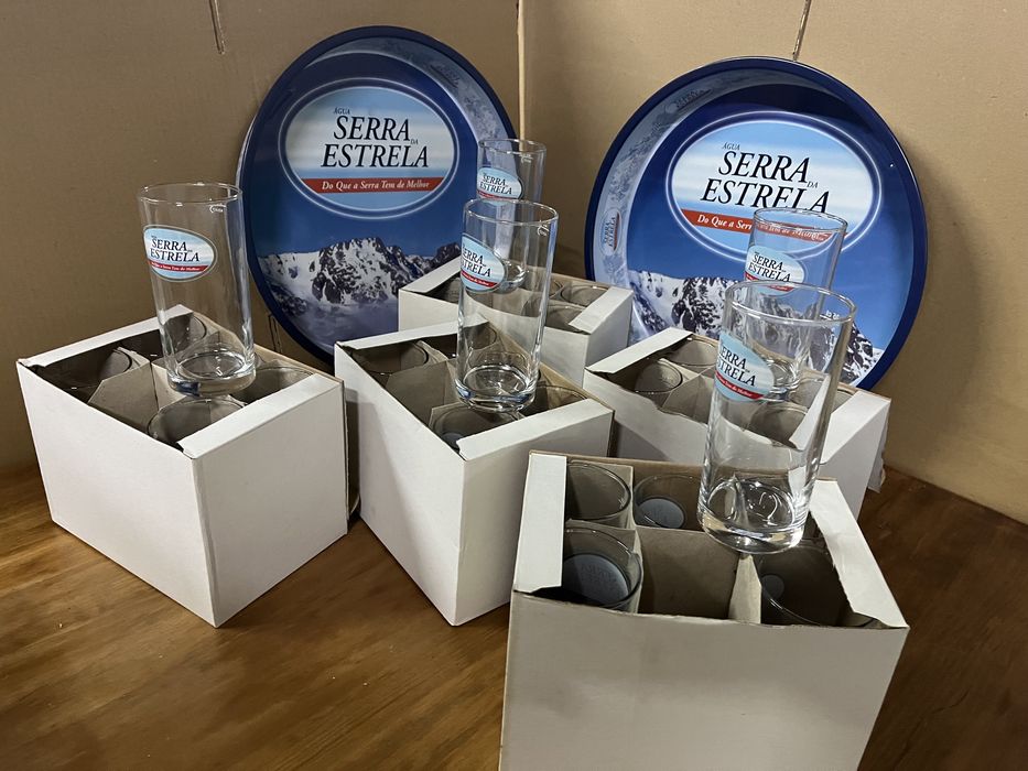 Bandejas e copos Conjunto Serra da Estrela NOVO