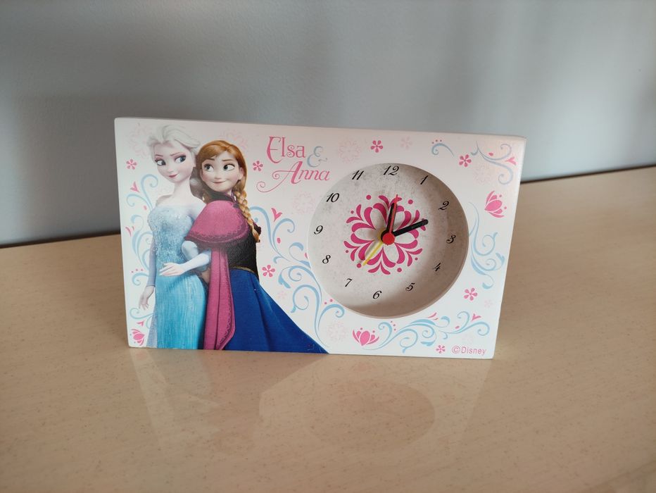 Zegar drewniany ELSA Anna Frozen