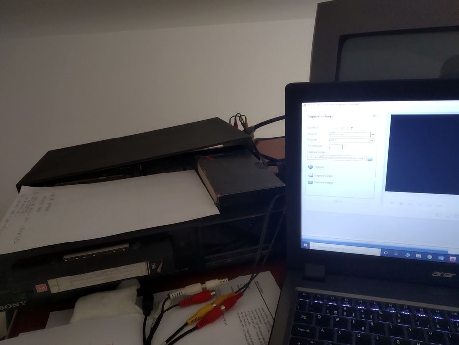 Conversão de VHS para CD ou PEN