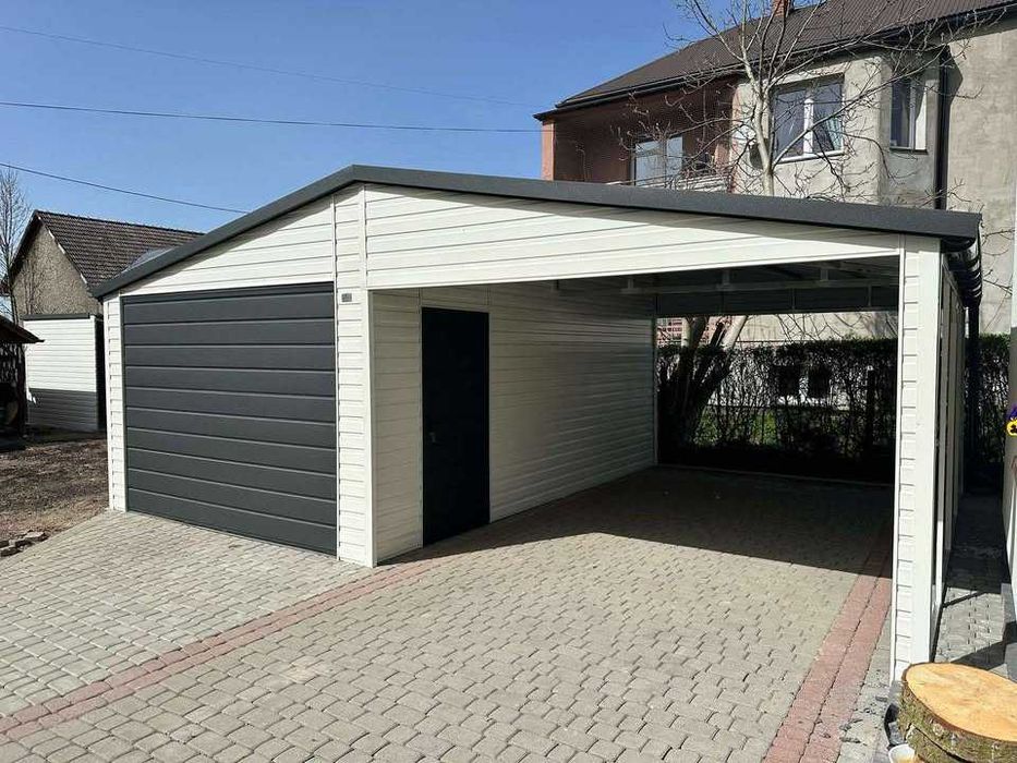 Garaż blaszany Konstrukcja profil zamknięty OCYNKOWANY