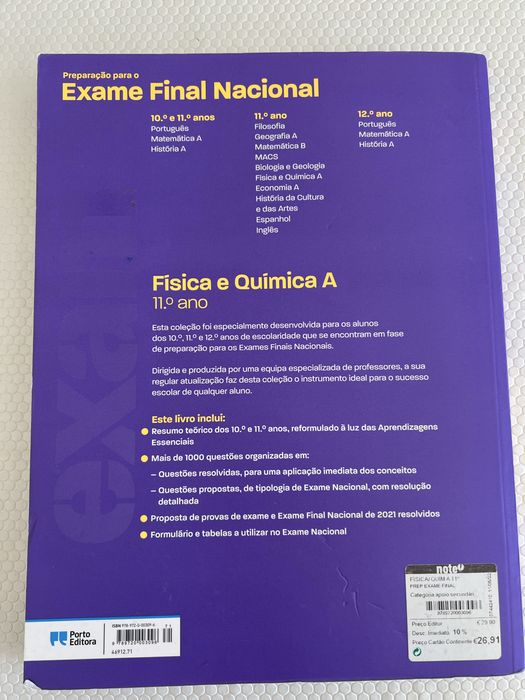 Preparacao para o exame final nacional Física e Química A