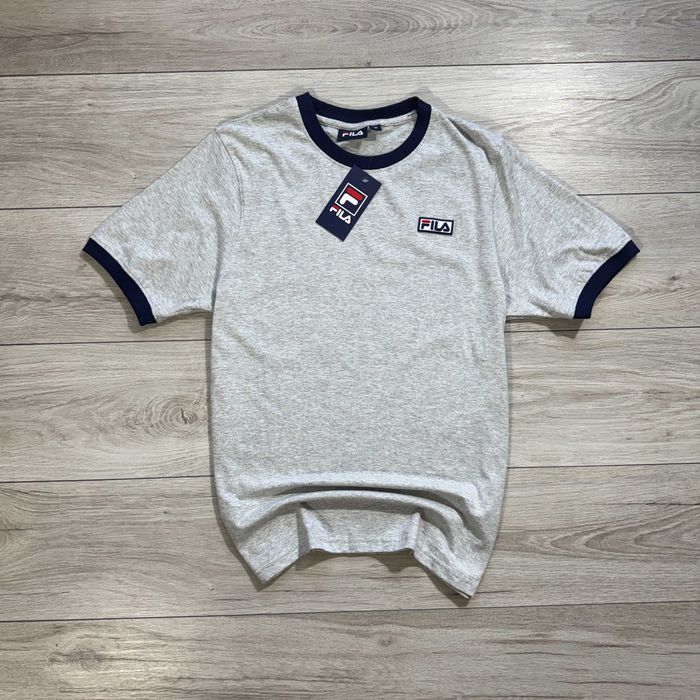 HOBA Бавовняна Сіра Футболка Філа Fila Massimo Tee, M, Оригінал
