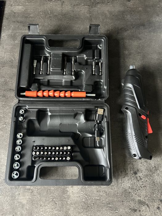 Wkrętarka Akumulatorowa 4.2V + zestaw bitow | Elektryczny Śrubokret