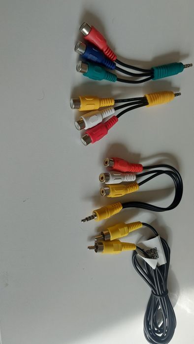 Komplet nowych kabli kabel cinch RCA -  jack
