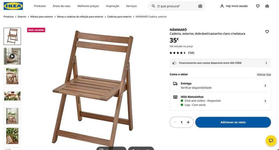 Mesa + 4 Cadeiras + 4 Almofadas