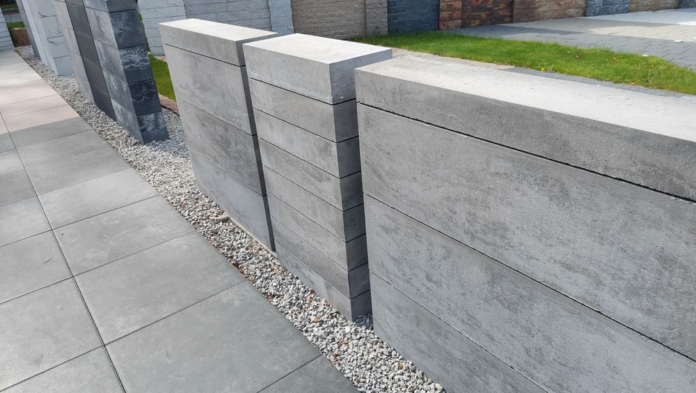 Pustaki ogrodzeniowe gładkie ogrodzenie ogrodzenia bloczki na mur plot