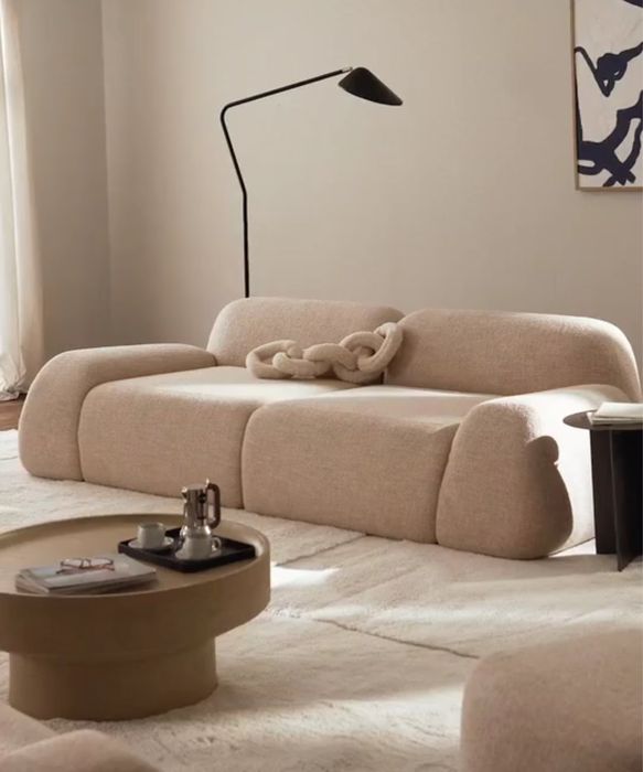 Sofa modułowa Teddy-Bouclé Wolke (3-osobowa)