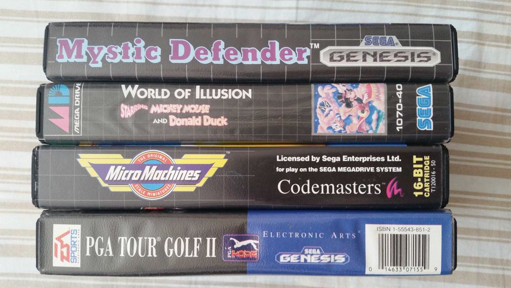Mystic Defender, World Of Illusion, Micro Machines, PGA TOUR GOLF II