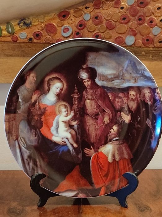 Prato porcelana série limitada Festa de Natal da Vista Alegre