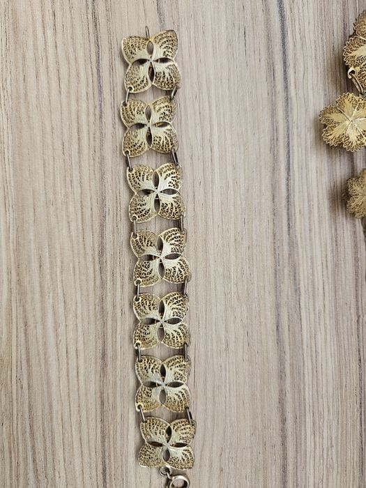 Conjunto colar & pulseira prata lei