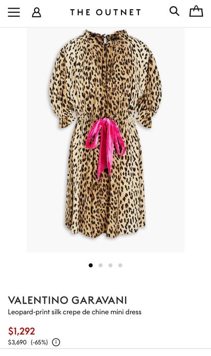 Mini vestido Valentino Garavani leopardo