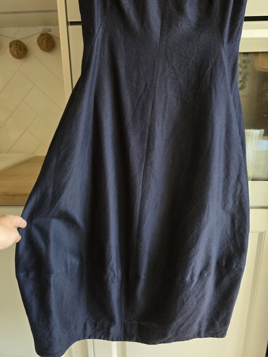 Sukienka COS z jedwabiem r.36 elegancka klasyczna bawełna