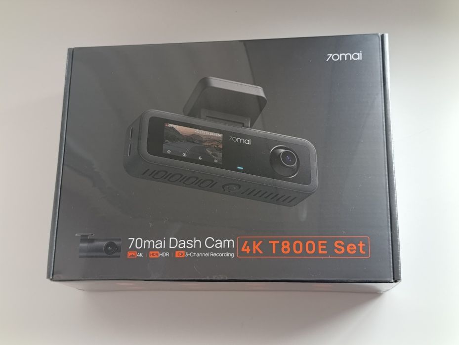 Відеореєстратор (3 камери) 70mai Dash Cam 4K T800E з салонною камерою
