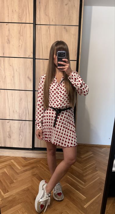 Komplet Zara xs spódnica i koszula we wzory