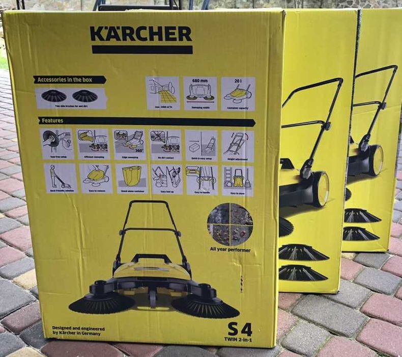 Механічна підмітальна машина S4/s4 twin 2 in 1 Подметальная машинаНова