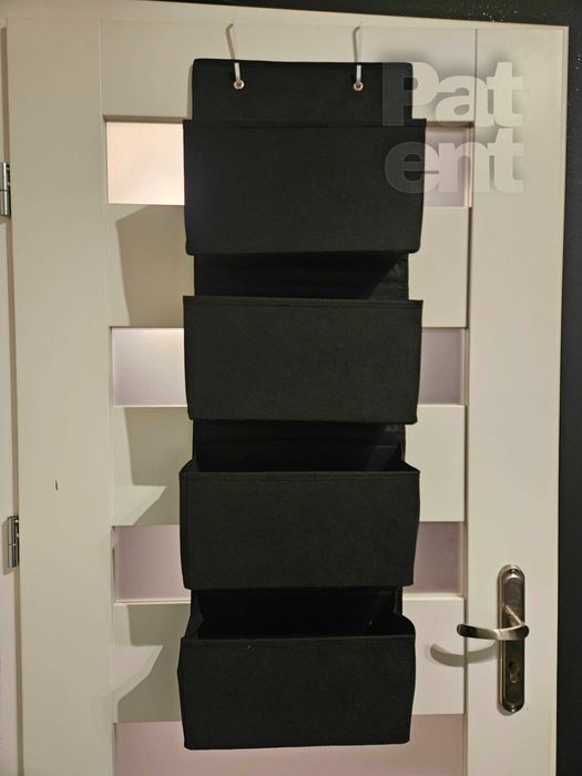 Wiszący organizer do powieszenia z 4 kieszeniami na drzwi czarny