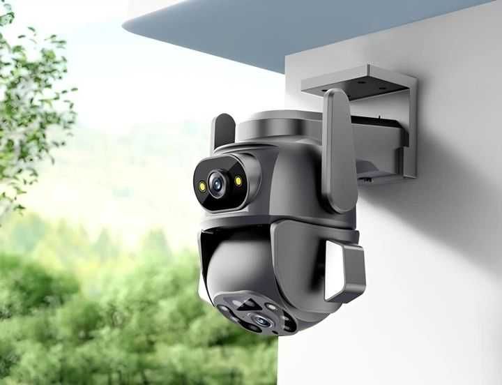 Вулична смарт камера XO CR04 Robot Dual захистом від води та пилу IP66 зйомка Full HD пам'яті до 128Gb та модулем Wi-Fi 2.4G