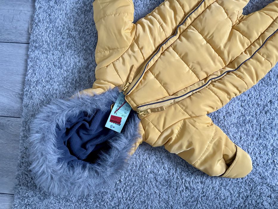 Kombinezon zimowy niemowlęcy rozmiar 62 Pepco mustard