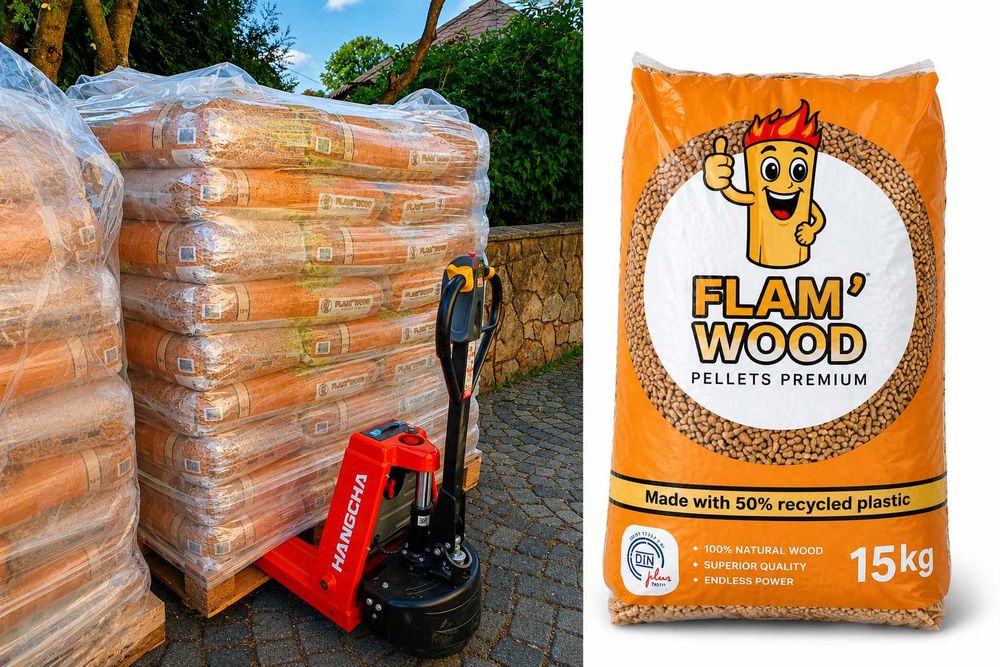 Pellet drzewny Flam Wood Granulta Graanul Olczyk Bianco 6mm EN Plus A1 Skarżysko Suchedniów Łączna Kielce