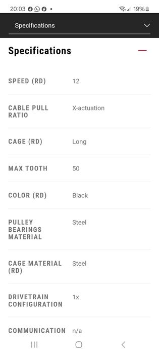 Sram NX desviador traseiro