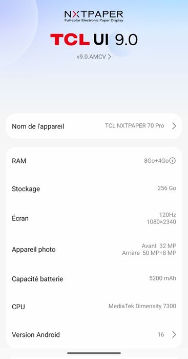 TCL nxtpaper 70 pro