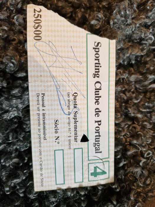 Bilhetes antigos de jogos do Sporting CP a 5€ cada