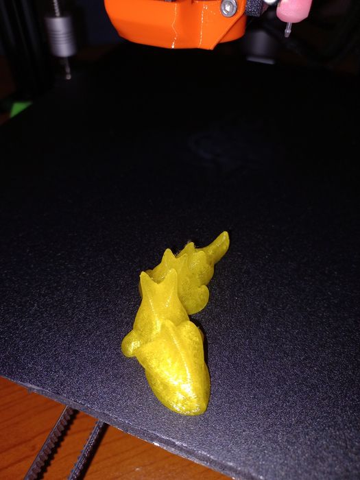 Żółty ruchomy smok | wydruk 3D