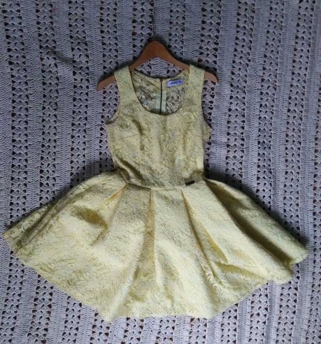 Wielkanoc! Żółta sukienka koronkowa - s. Moriss - r:XS /B4.