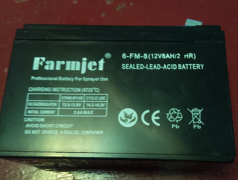 Farmjet 12в 8Ач акумулятор для оприскувача , мото , ехолота і т.п.