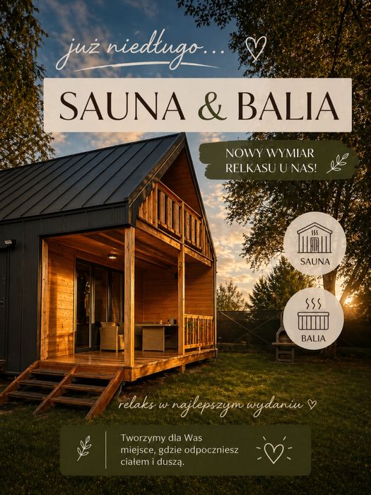Domki Jezioro Zagłębocze sauna i bania