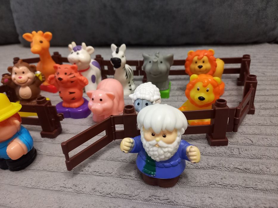 Фігурки Kiddieland ковчег Ноя, трактор ферма, сафарі, літак, лімпопо