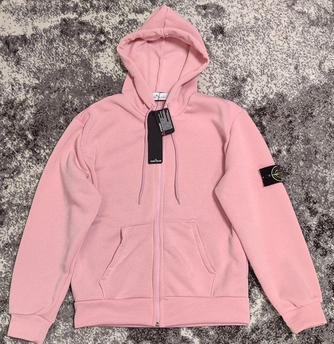 Зіп-худі Stone island Розова | Кофта Стон Айленд Розовий