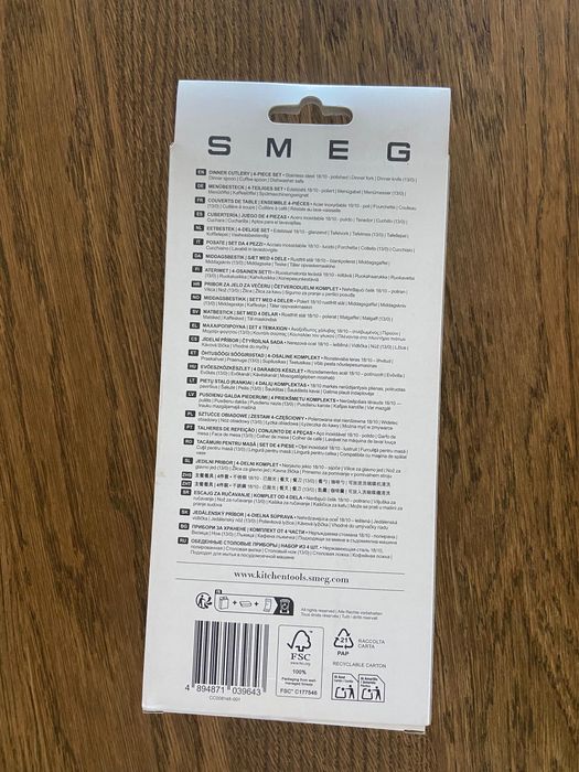 SMEG talheres 4 peças Inox