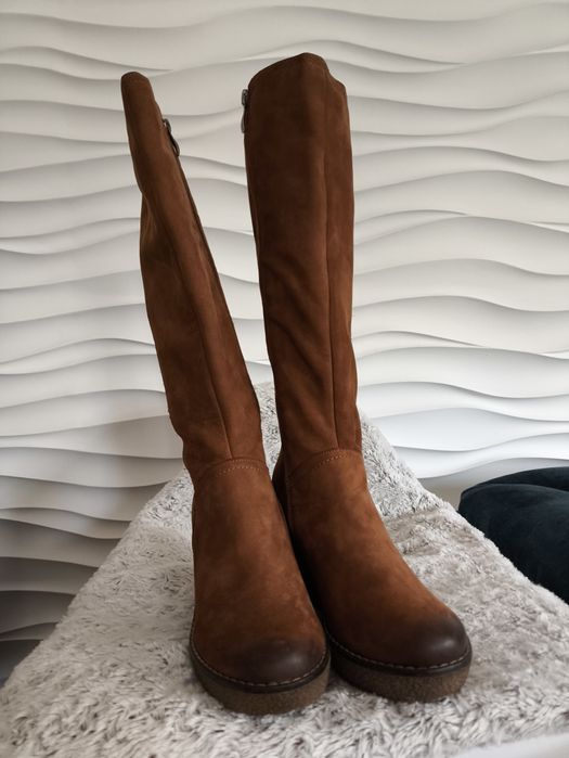 Kozaki naturalna skóra nubuk 39r