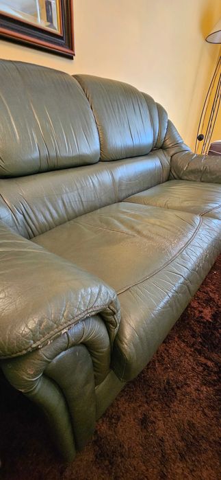 Sofá em pele de sala