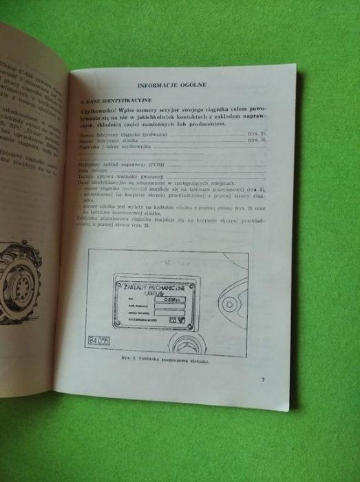 Instrukcja obsługi ciągnika Ursus C 330 PL 1987 oryginalna