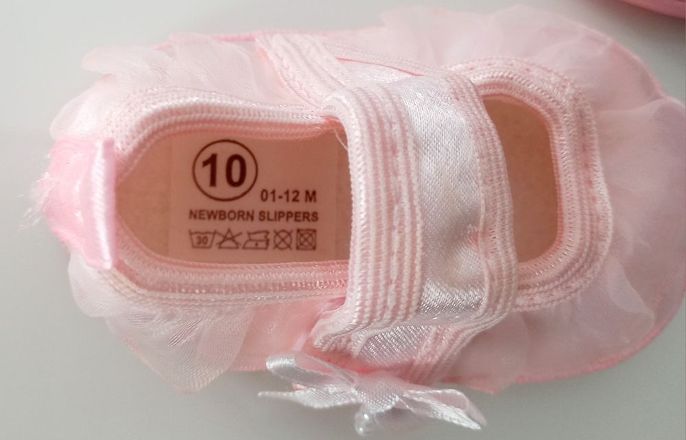 Opaska + buciki - różowe, dł. wkładki 10 cm