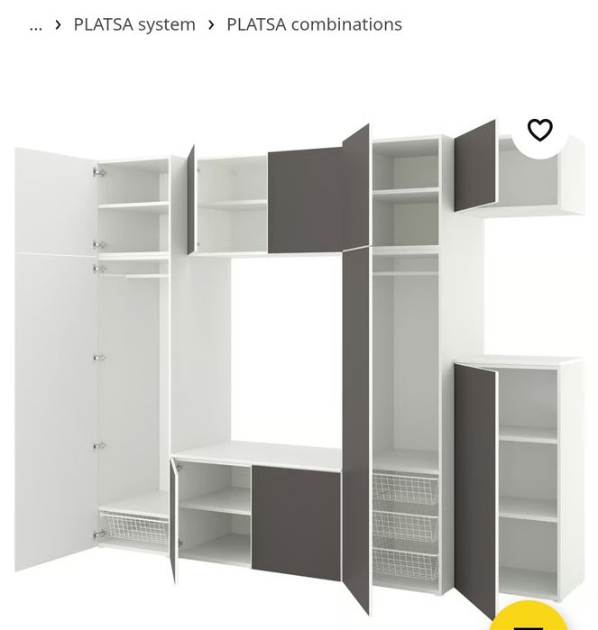 Conjunto moveis ikea platsa + skatval