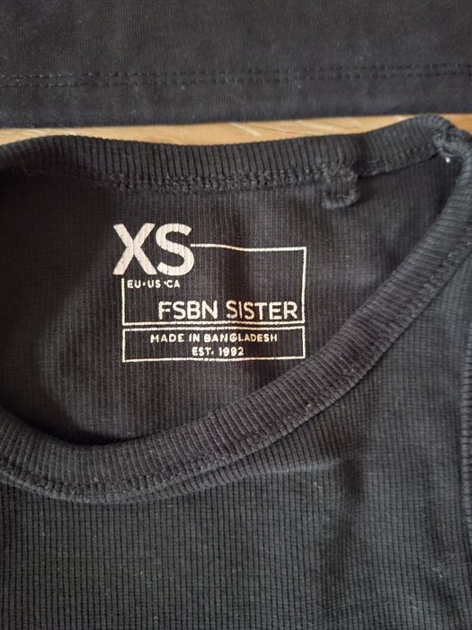 3 topy 164 XS H&M Pull&Bear czarne koszulka bawełna