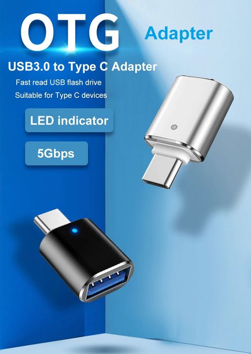 Переходник USB 3.0 — Type-C OTG для Смартфона, Планшета, Macbook
