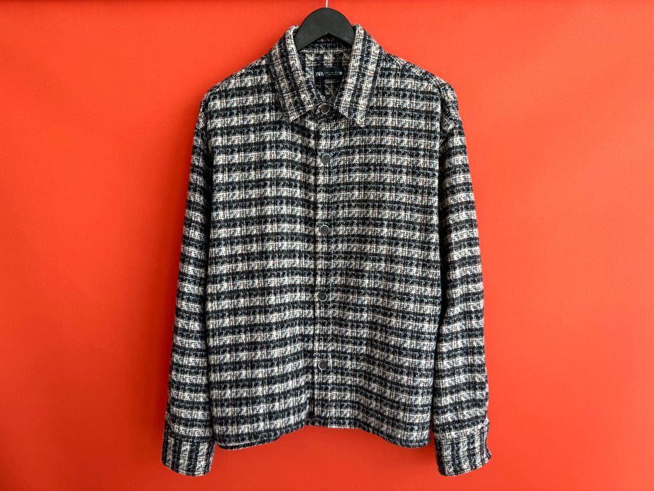 ZARA Оригінал чоловіча куртка рубашка сорочка овершот розмір L XL