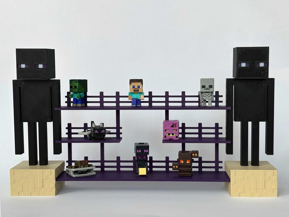 Полиця для Kinder Joy Minecraft | Підставка для колекції | Ендермен 3D