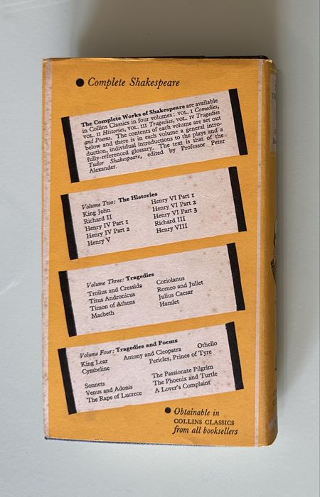 Livro antigo - edicao shakespeare volume I - capa dura