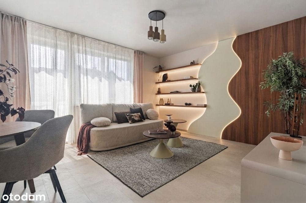Nowoczesne 2-pokojowe mieszkanie z osobną kuchnią, 47 m²