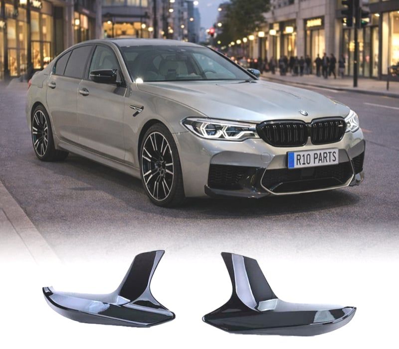 SPLITTERS PARA-CHOQUES FRONTAL BMW G30 G31 17-20 LOOK M5 PRETO BRILHANTE