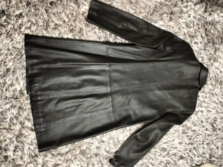 Шкіряний плащ пальто Marks and Spencer