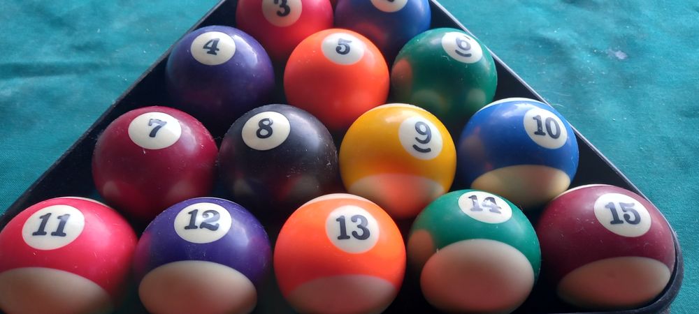 Bolas de snooker usadas completo com bola branca