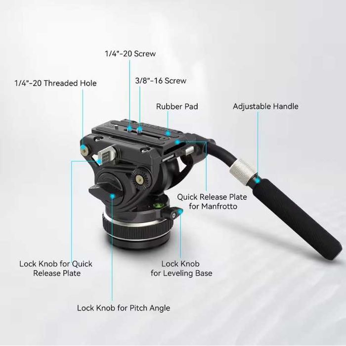 Штативна головка SmallRig Heavy-Duty Head DH10 жидкосна про